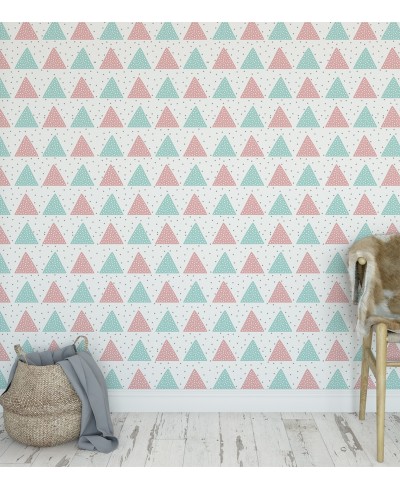 Papel de parede em Lindas Cores Rosas e Azuis - Geométrico 448