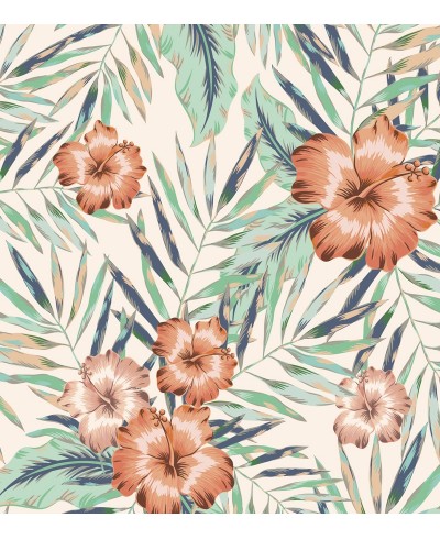 Papel de parede com Flores em tons de Laranja - Nature 211