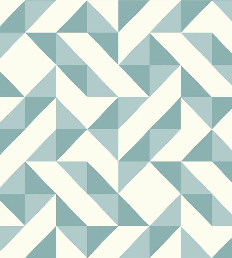 Papel de parede Com lindas Formas Azuis- Geométrico 452