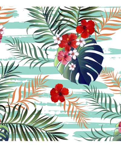 Papel de parede com Flores em tons Vermelho - Nature 212