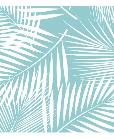 Papel de parede com Fundo Azul Céu e Detalhes em Branco - Nature 217