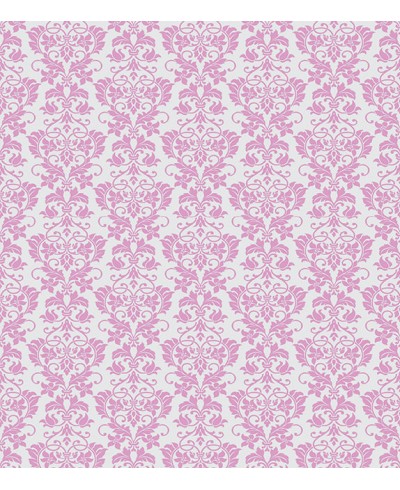 Papel de parede em tons cinza e rosa - Damask 21