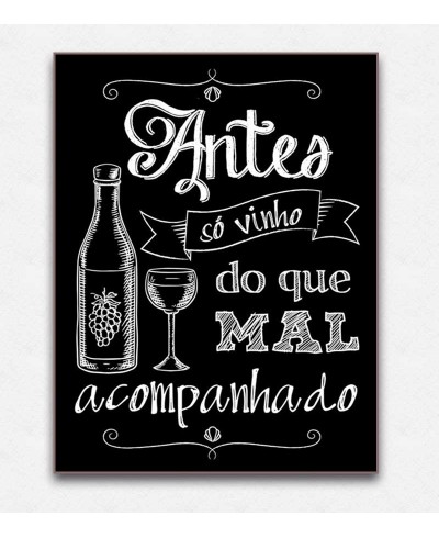 Poster decorativo Antes Só Vinho
