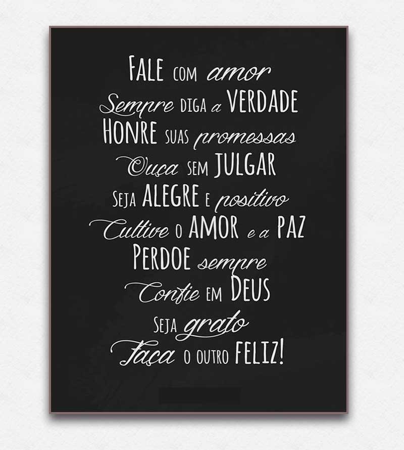 Poster decorativo Fale Com Amor