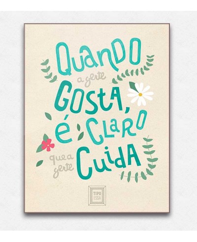 Poster decorativo Quando a gente gosta