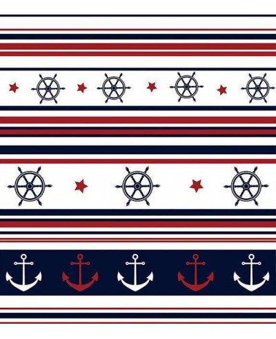 Papel de Parede Bebê Marinheiro Azul e Vermelho