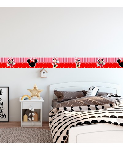 Border Minnie Vermelha Listras e Bolinhas