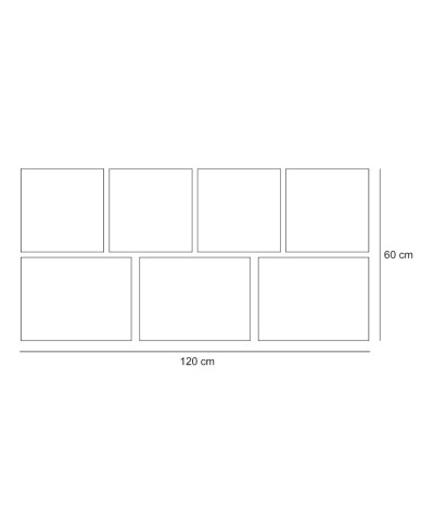 Quadros Compostos Modelo Mapa em Vermelho e Preto