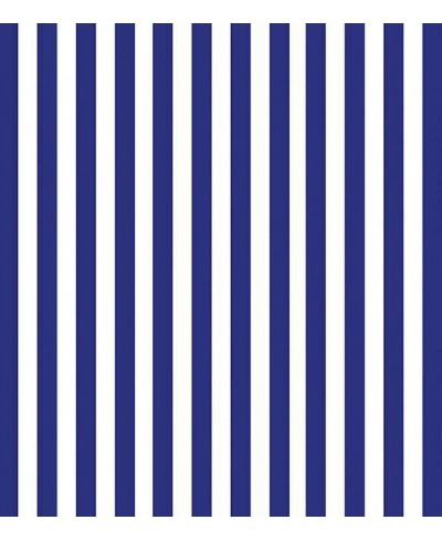 Papel de parede com listras com 2,6cm em azul e branco - Listrado 40