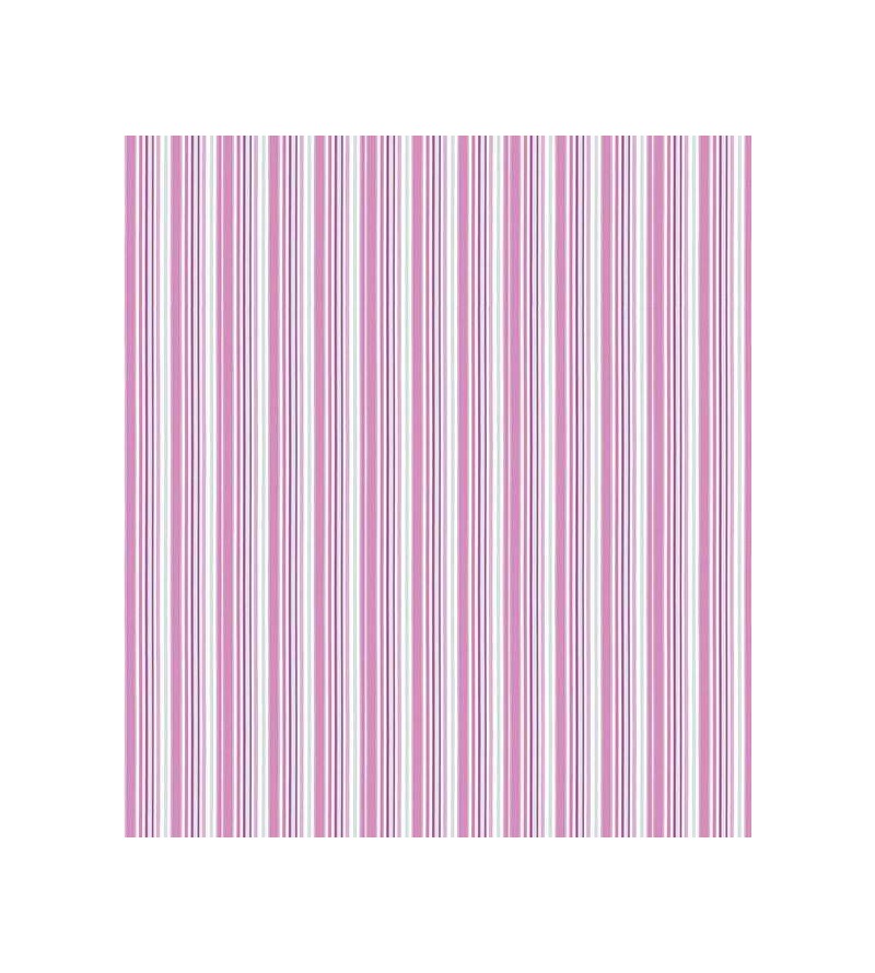 Papel de parede com listras em tons de roxo, rosa, azul e branco - Listrado 50