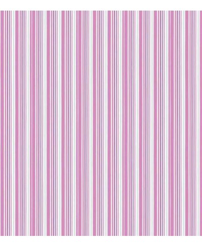 Papel de parede com listras em tons de roxo, rosa, azul e branco - Listrado 50