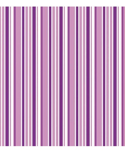 Papel de parede com listras em tons de roxo, lilás claro e branco - Listrado 57
