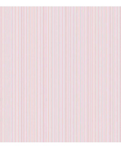Papel de parede com listras em tons de rosa, branco e vinho - Listrado 71