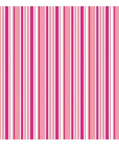 Papel de parede com listras em tons de rosa e branco - Listrado 91
