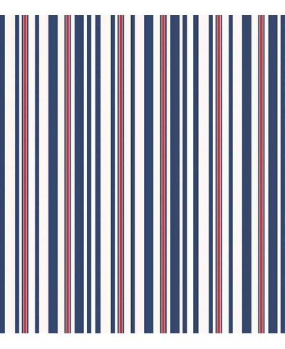 Papel de parede listrado azul, branco e vermelho