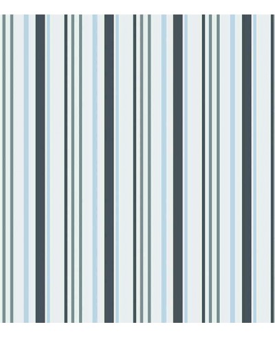 Papel de parede listrado azul, cinza escuro e branco