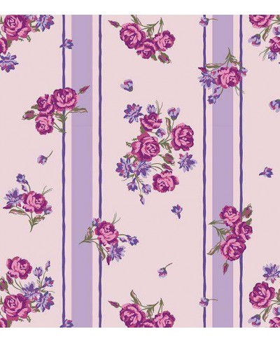 Papel de parede com folhagem em pink e detalhes em tons de roxo, fundo em rosa - Luxury 20