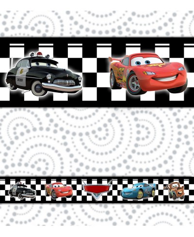 Border Disney Carros Quadriculado