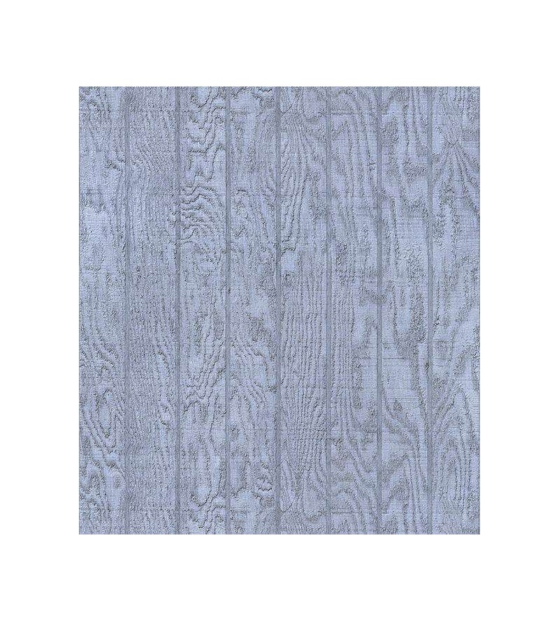 Papel de parede estilo madeira com predominância de tons azul e cinza - Madeira 09