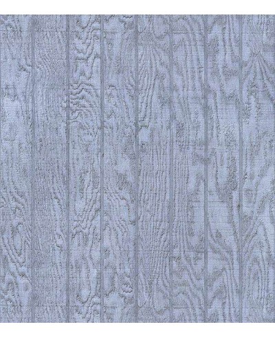 Papel de parede estilo madeira com predominância de tons azul e cinza - Madeira 09