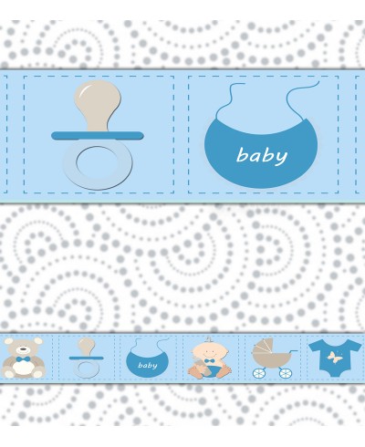 Border Bebê em Tons de Azul