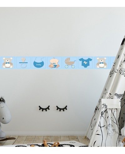 Border Bebê em Tons de Azul