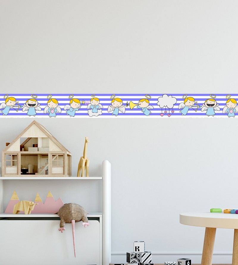 Border Anjinho em Tons de Azul