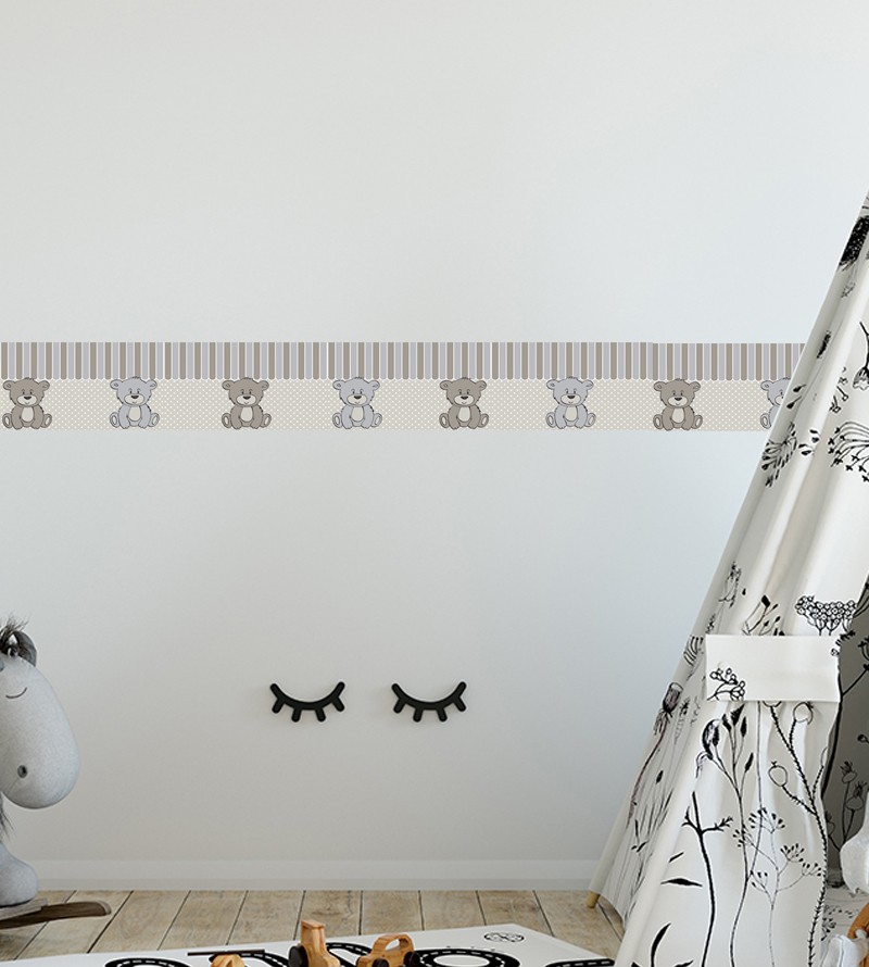 Border Baby Urso em Tons Escuros