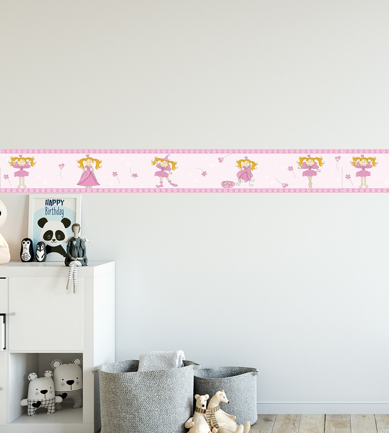 Border Boneca Rosa Cartoon