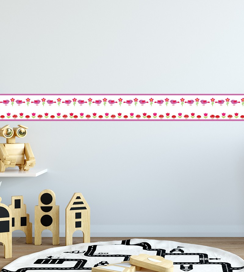 Border Passarinhos e Flores