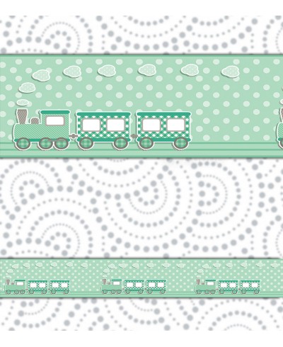Border Trenzinho em Tons de Verde