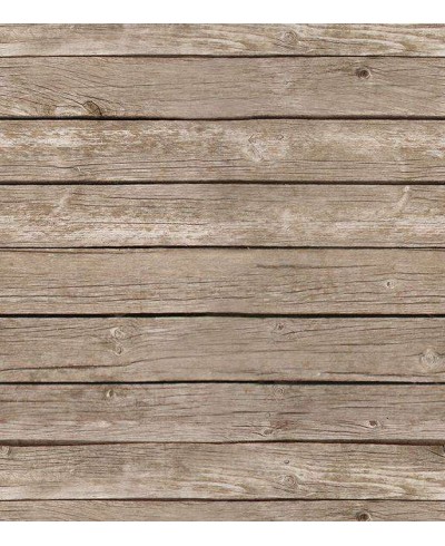 Papel de parede estilo madeira em tons de cinza e creme, com detalhes preto - Madeira 14