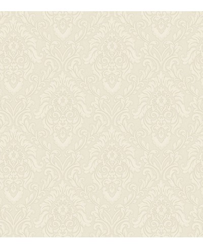 Papel de Parede Budapeste em Tons de Branco e Bege Claro