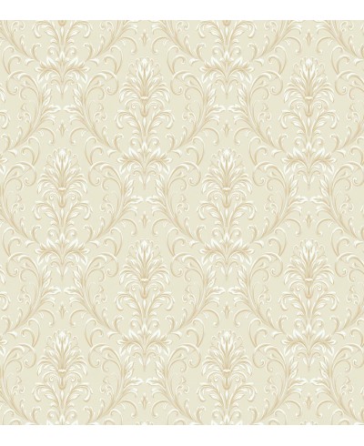 Papel de Parede Budapeste em Bege Claro e Detalhes Mais Escuros