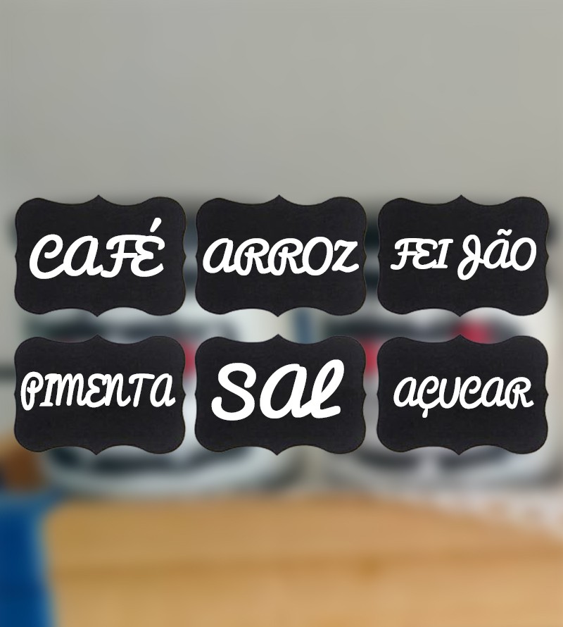 Plaquinha Etiqueta Adesiva Para Potes