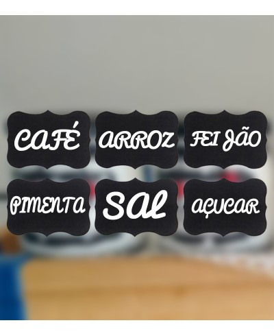 Plaquinha Etiqueta Adesiva Para Potes