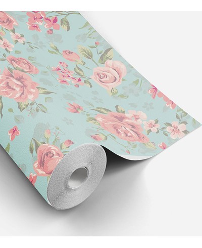 Papel de parede romântico rosa e fundo em verde
