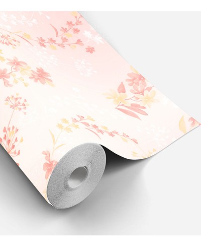 Papel de parede em tons rosa e amarelo - Dream 41