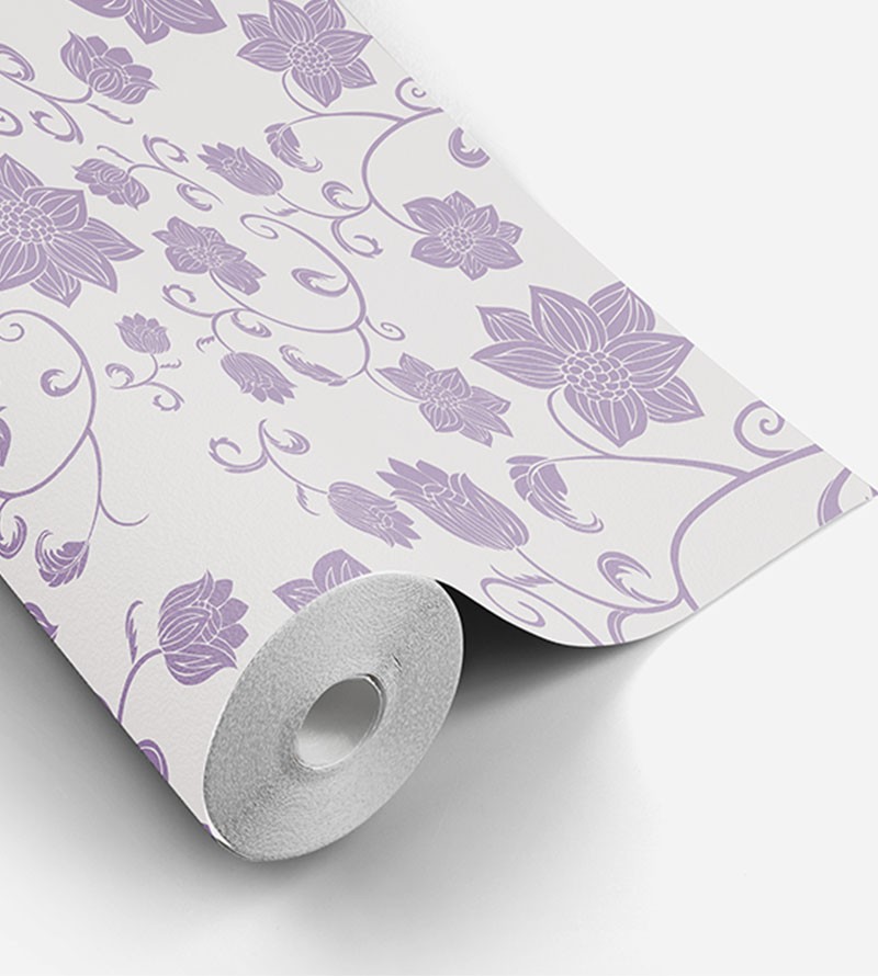 Papel de parede floral nos tons de lilas - Glamour 07