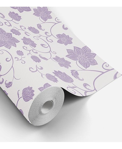 Papel de parede floral nos tons de lilas - Glamour 07