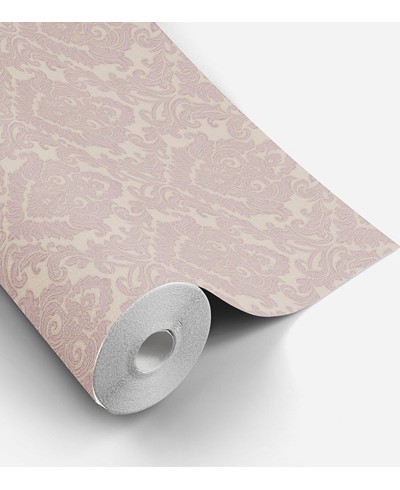 Papel de Parede Budapeste em Tons de Nude, Cinza, Bege e lilás claro.