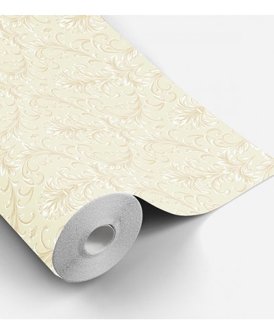 Papel de Parede Budapeste em Bege Claro e Detalhes Mais Escuros
