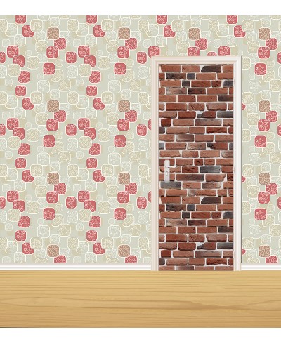 Adesivo de Porta Tijolo Concreto