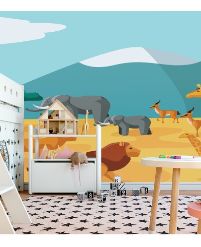 Papel de Parede Fotográfico Montanhas Safari