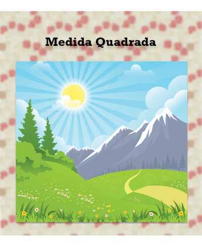 Painel Fotomural Paisagem Campo Montanhas