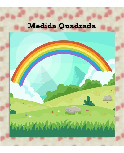 Papel de Parede Fotomural Paisagem Arco-íris