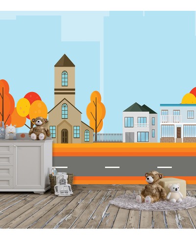 Papel de Parede Fotomural Cidade Estrada