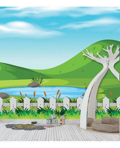 Papel de Parede Fotomural Paisagem Lago