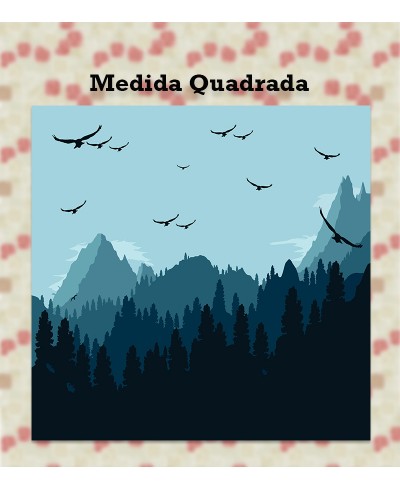 Papel de Parede Fotomural Montanhas e Pássaros