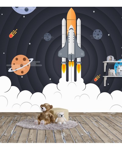 Papel de Parede Fotomural Decolagem Foguete